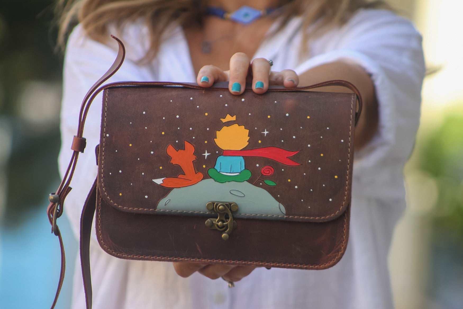 Leather Purse For Women Little Prince Crossbody Bag