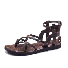 Brown Ankle Straps Sandals For Womens