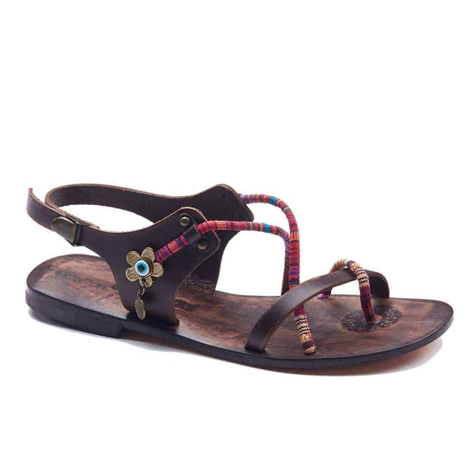 Leather Toe Loop Sandals For Womens Colored Rope