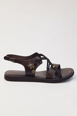 Women's Leather Flat Sandals